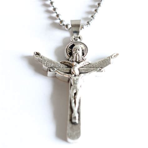 box stainless steel cross pendant|large stainless crucifix pendants.